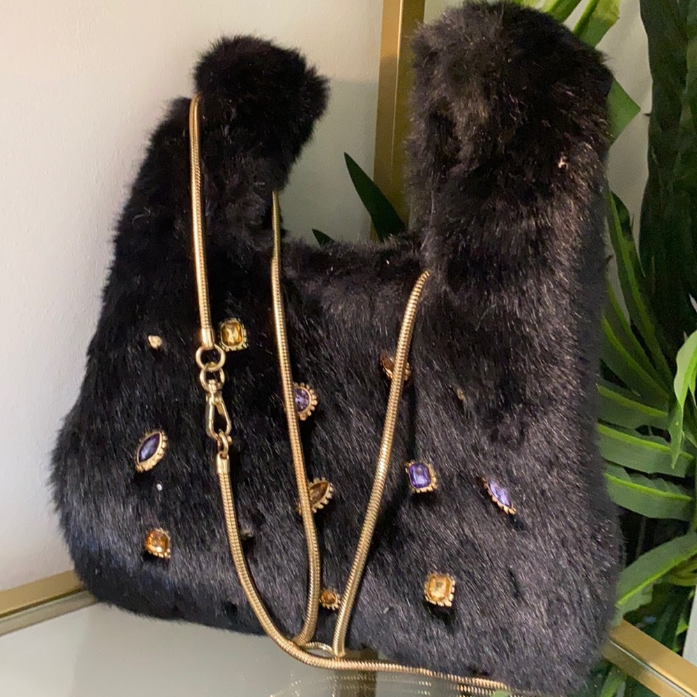 Jewel fur bag